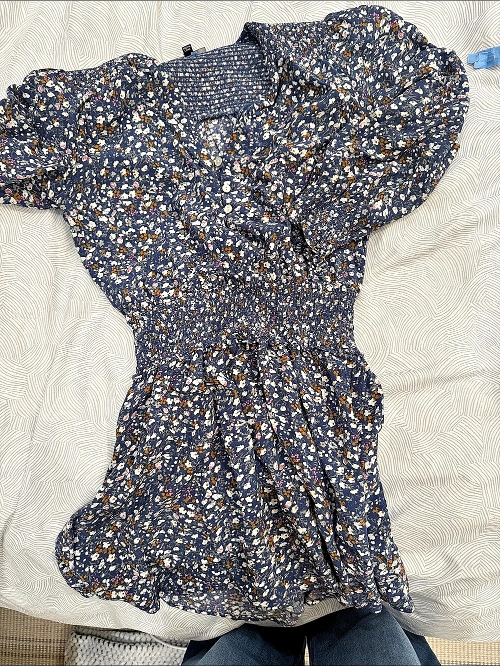 Rails Floral Mini Dress in Blue & White Size XS Like New